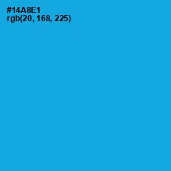 #14A8E1 - Cerulean Color Image