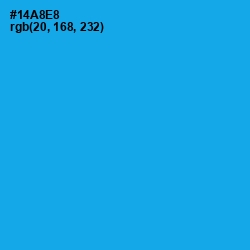 #14A8E8 - Cerulean Color Image