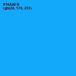 #14AAFB - Dodger Blue Color Image