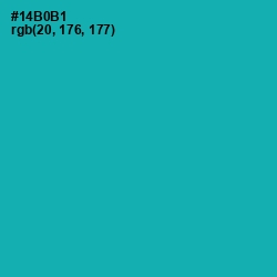 #14B0B1 - Eastern Blue Color Image