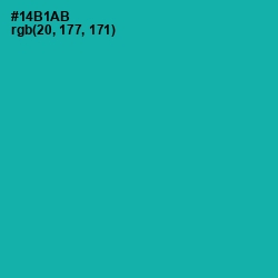 #14B1AB - Eastern Blue Color Image