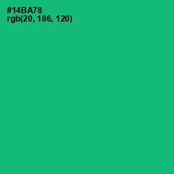 #14BA78 - Jade Color Image