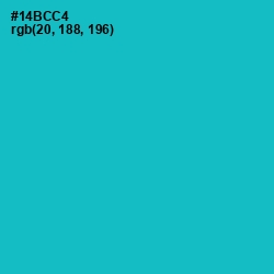 #14BCC4 - Cerulean Color Image