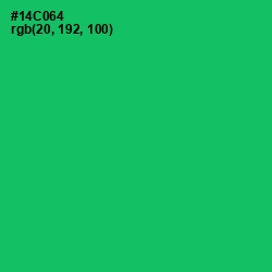 #14C064 - Malachite Color Image