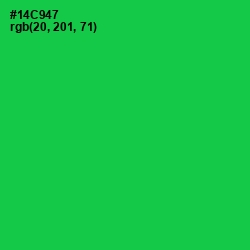 #14C947 - Malachite Color Image