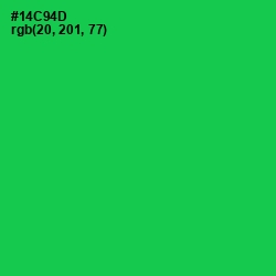 #14C94D - Malachite Color Image