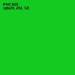 #14CA20 - Green Color Image