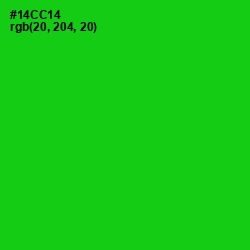 #14CC14 - Green Color Image