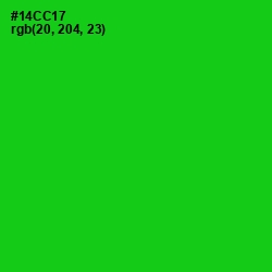 #14CC17 - Green Color Image