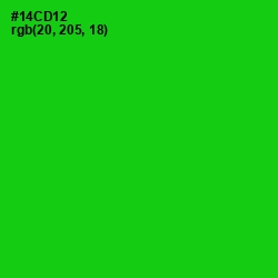 #14CD12 - Green Color Image