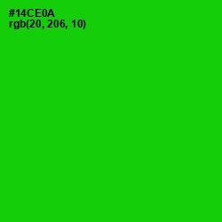 #14CE0A - Green Color Image