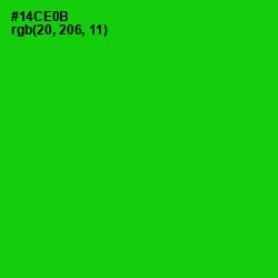 #14CE0B - Green Color Image