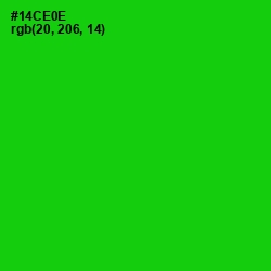 #14CE0E - Green Color Image