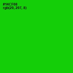 #14CF08 - Green Color Image