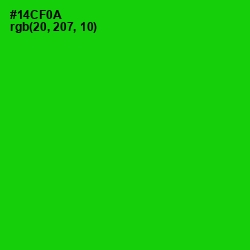 #14CF0A - Green Color Image