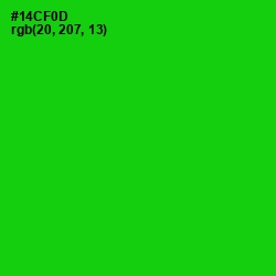 #14CF0D - Green Color Image