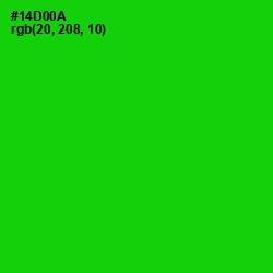 #14D00A - Green Color Image