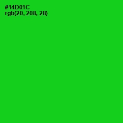 #14D01C - Green Color Image