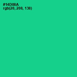 #14D08A - Caribbean Green Color Image