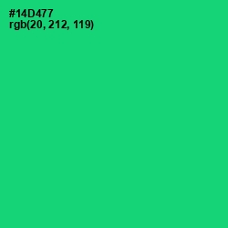#14D477 - Malachite Color Image