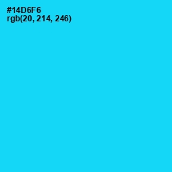 #14D6F6 - Bright Turquoise Color Image