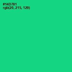 #14D781 - Caribbean Green Color Image