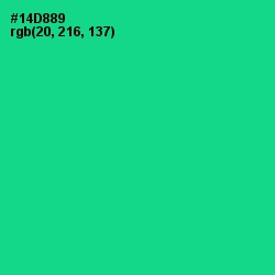 #14D889 - Caribbean Green Color Image