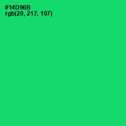 #14D96B - Malachite Color Image