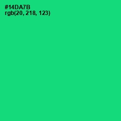 #14DA7B - Spring Green Color Image