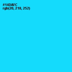 #14DAFC - Bright Turquoise Color Image
