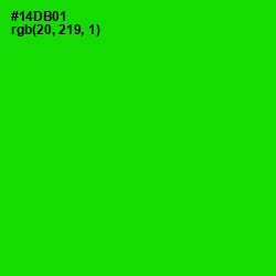 #14DB01 - Green Color Image