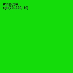 #14DC0A - Green Color Image