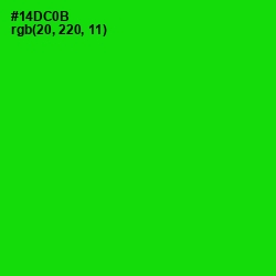 #14DC0B - Green Color Image