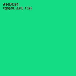 #14DC84 - Caribbean Green Color Image