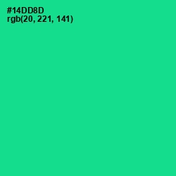 #14DD8D - Caribbean Green Color Image