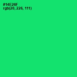 #14E26F - Spring Green Color Image