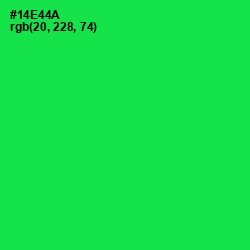 #14E44A - Malachite Color Image