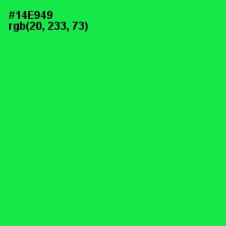 #14E949 - Malachite Color Image