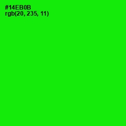 #14EB0B - Green Color Image