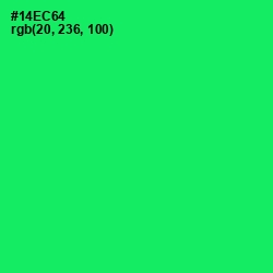 #14EC64 - Spring Green Color Image