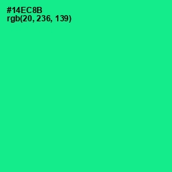 #14EC8B - Caribbean Green Color Image