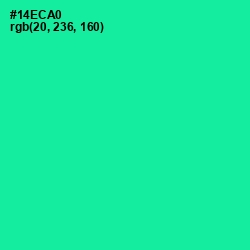 #14ECA0 - Caribbean Green Color Image