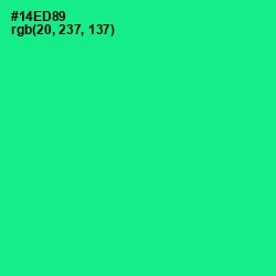 #14ED89 - Caribbean Green Color Image