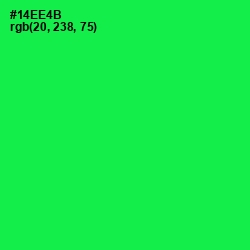 #14EE4B - Malachite Color Image