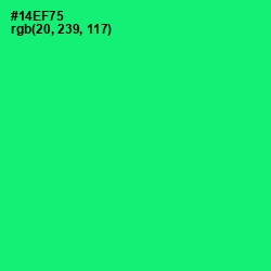 #14EF75 - Spring Green Color Image