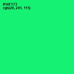 #14F173 - Spring Green Color Image