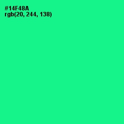 #14F48A - Caribbean Green Color Image