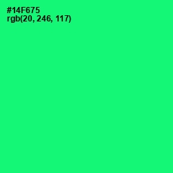 #14F675 - Spring Green Color Image