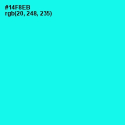 #14F8EB - Cyan / Aqua Color Image