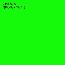 #14FA0A - Green Color Image